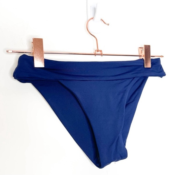 (A7) L*Space Veronica Fold Over Hipster Bikini Bottom in Midnight Blue Sz S, NWT - Picture 6 of 9